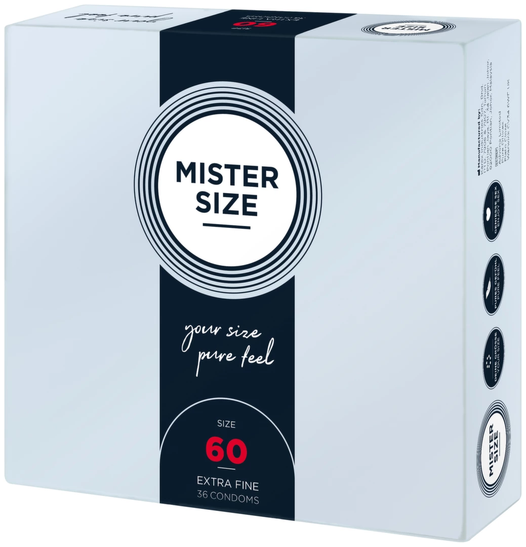 Mister Size 60 mm prezervatyvai, 36 vnt.