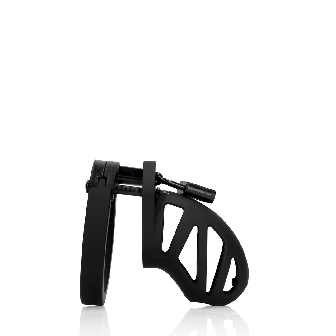 ManCage by Shots Model 23 silikoninis skaistybės narvelis, 6,5 cm, reguliuojamas, juodas