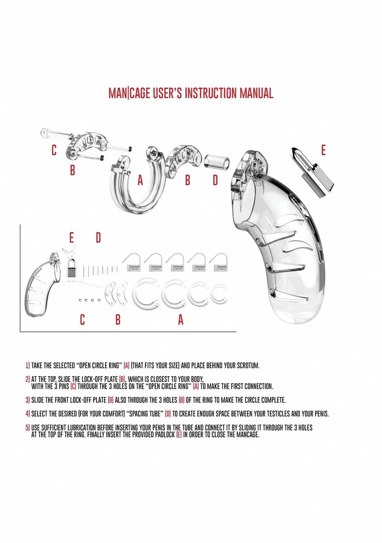 ManCage by Shots Model 03 skaistybės narvelis iš polikarbonato, 11,5 cm, juodas