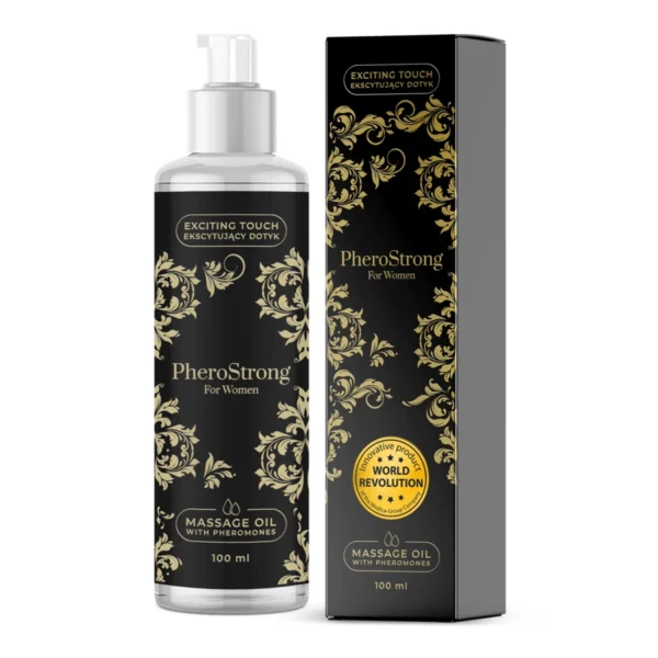 PheroStrong masažo aliejus moterims su feromonais, 100 ml