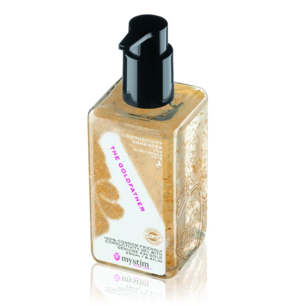 Mystim The Goldfather laidus gelis elektrostimuliacijai su 23 karatų auksu, 250 ml