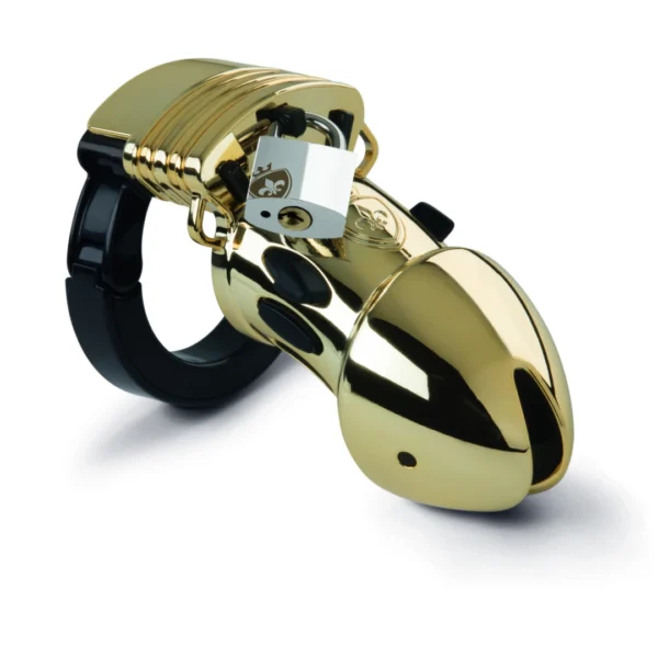 Mystim Pubic Enemy No 1 Gold Edition skaistybės narvelis su elektrostimuliacija