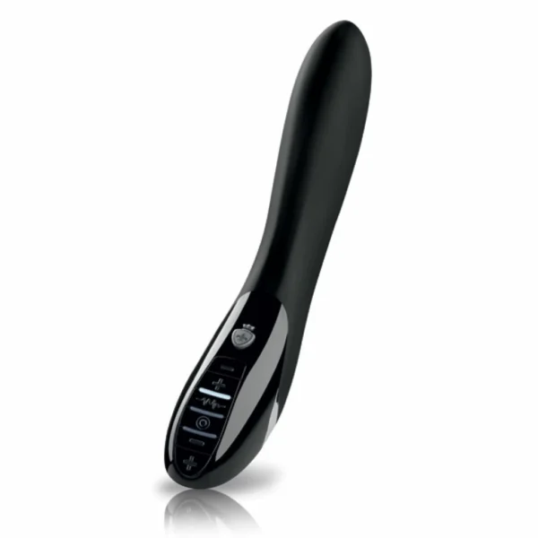 Mystim Electric Eric eStim vibratorius su elektrostimuliacija, juodas, 27 cm