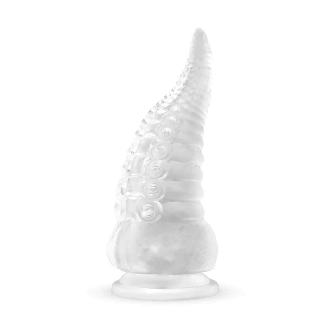 Mythical Mates Tentacle Play dildo iš TPE su siurbtuku, skaidrus, 22 cm