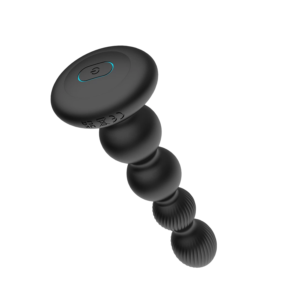 Nexus Tornado analinis vibratorius su sukamaisiais karoliukais ir pulteliu, juodas