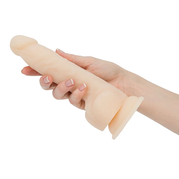 Naked Addiction Rotating realistiškas vibratorius su sukimu ir siurbtuku, Vanilla