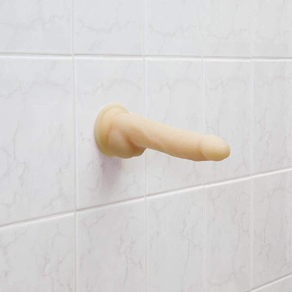 Naked Addiction realistiškas vibratorius su sukimu ir pulteliu, 18 cm, Vanilla