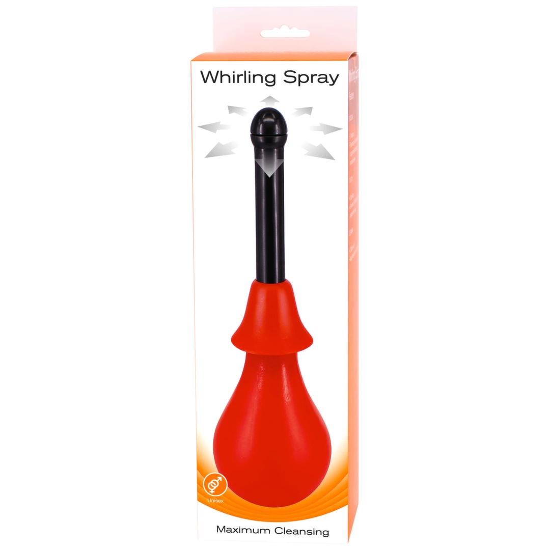 Whirling Spray analinės higienos dušelis su kriaušės formos pompa, juodas