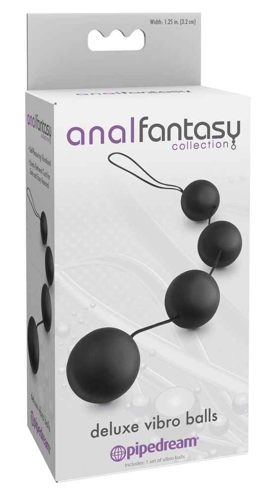 Anal Fantasy Kėgelio kamuoliukai su vidiniais svarmenimis, 4 vnt., juodi