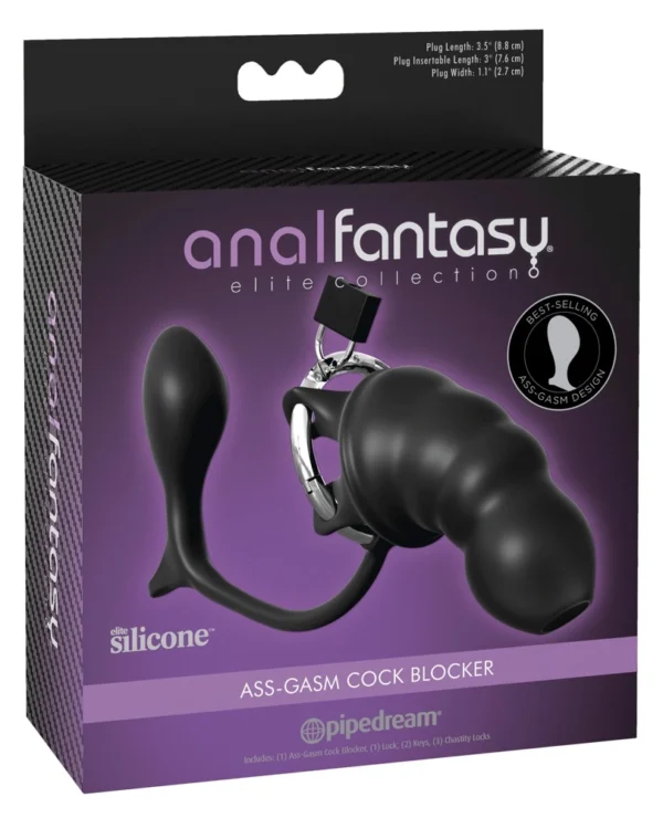 Anal Fantasy skaistybės narvelis su analiniu kaiščiu, silikonas ir plienas