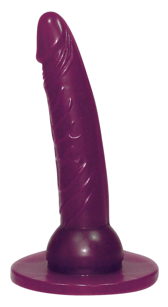 Bad Kitty strap-on rinkinys su 3 keičiamais antgaliais, violetinis