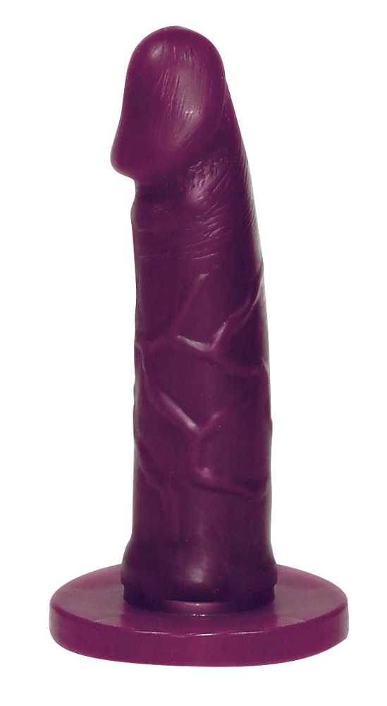 Bad Kitty strap-on rinkinys su 3 keičiamais antgaliais, violetinis