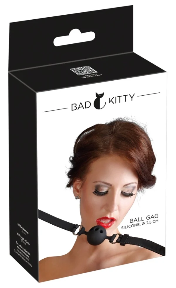 Bad Kitty burnos kamštis iš silikono su oro angomis, juodas, 3,5 cm