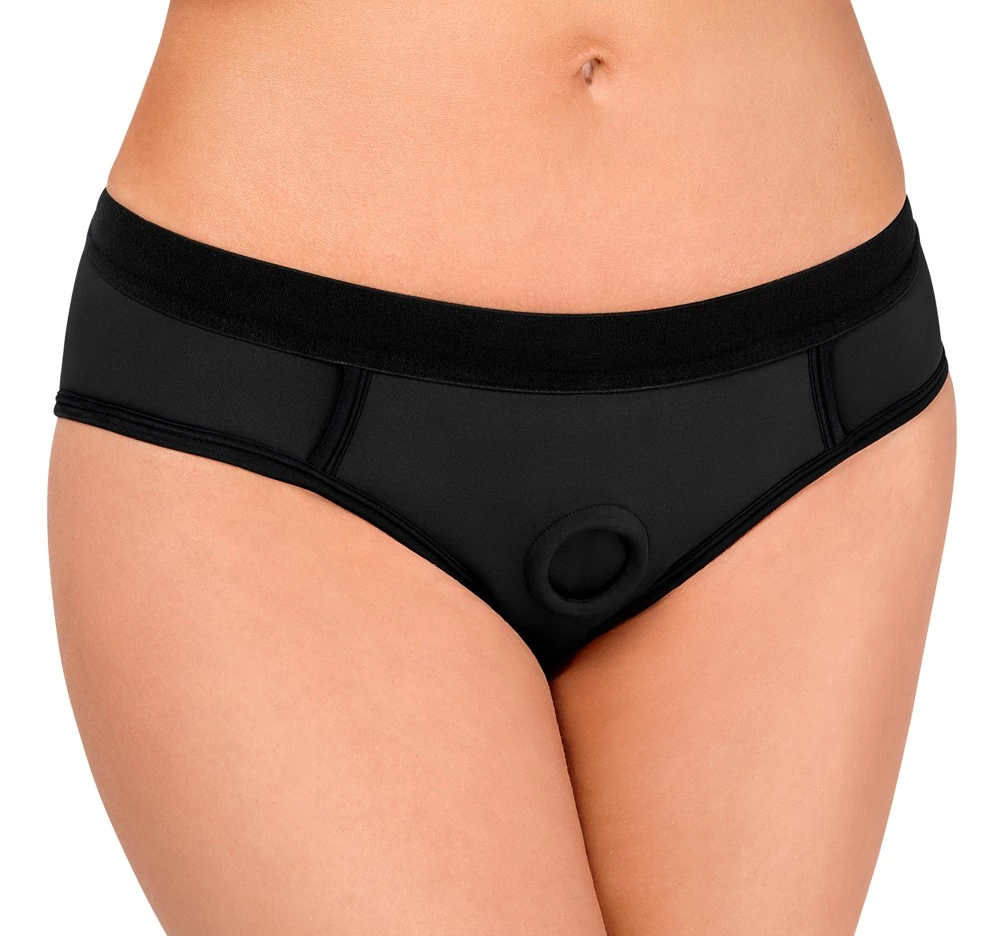 Bad Kitty strap-on kelnaitės iš mikropluošto, juodos, L