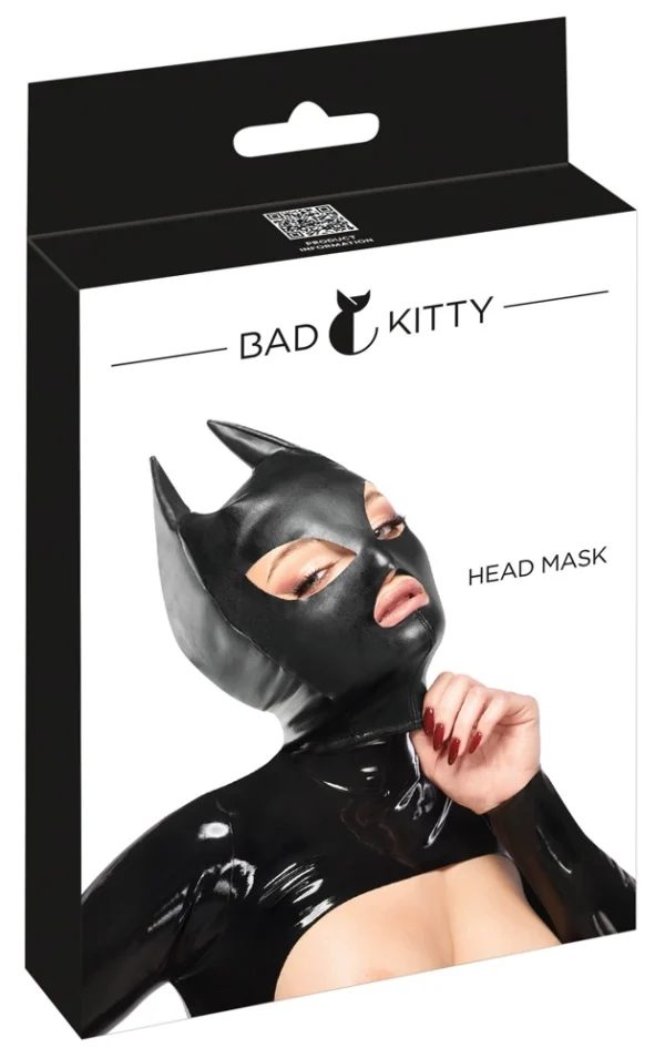 Bad Kitty galvos kaukė su katės ausimis, juoda, universalus dydis