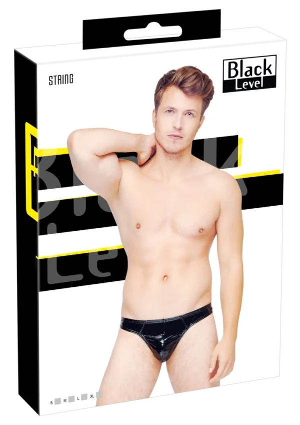 Black Level blizgūs vyriški apatiniai, juodi, M
