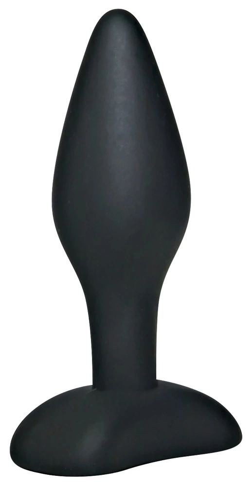 Black Velvets mažas analinis kaištis iš silikono, 9 cm, juodas