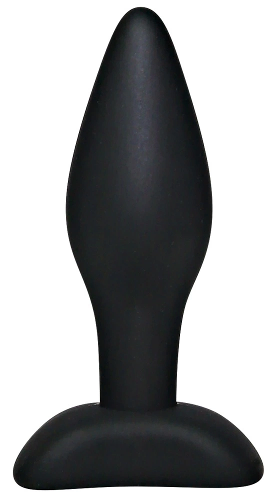 Black Velvets mažas analinis kaištis iš silikono, 9 cm, juodas