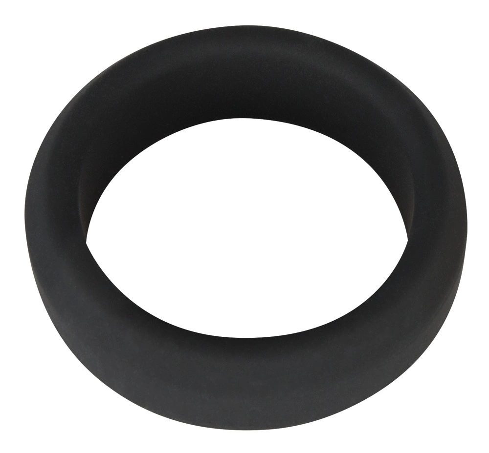Black Velvets silikoninis varpos žiedas, didelis, juodas