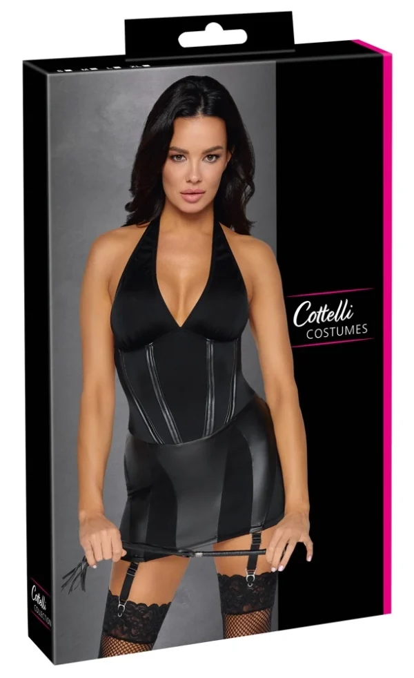 Cottelli Costumes Dominatrix suknelė su botagėliu, juoda, M