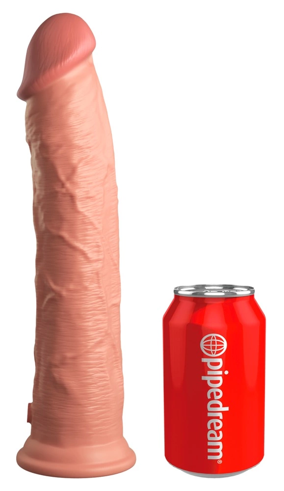 King Cock Elite 11″ realistiškas dildo su siurbtuku, dvigubo tankio silikonas, šviesus
