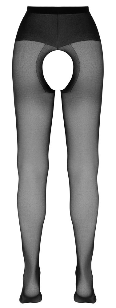 Cottelli Legwear pėdkelnės su atviru tarpkojiu, 20 den, juodos, 5 dydis