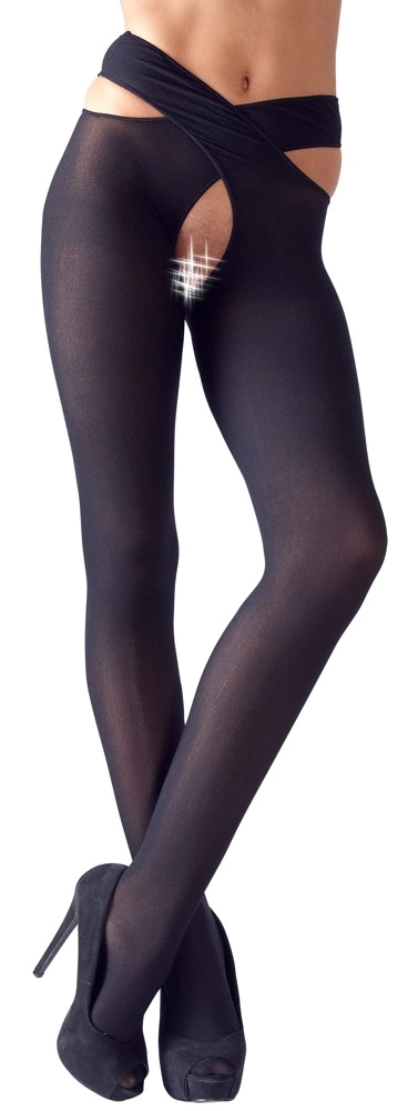 Cottelli Legwear kojinės su dirželiais, L/XL, juodos