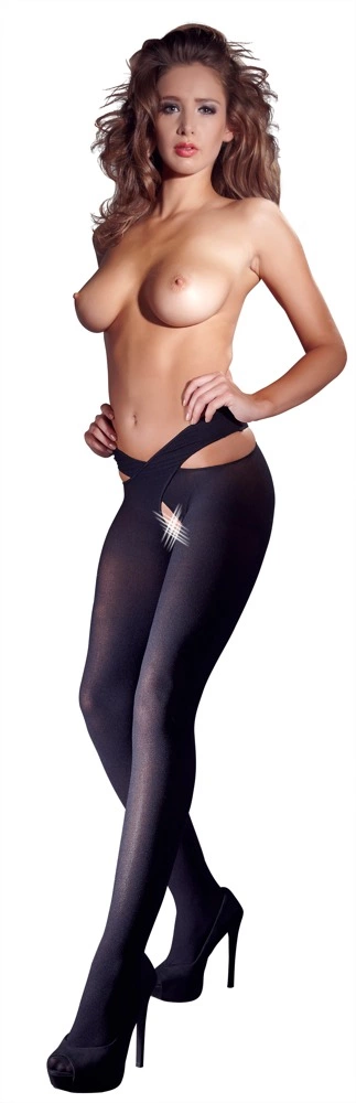 Cottelli Legwear kojinės su dirželiais, L/XL, juodos