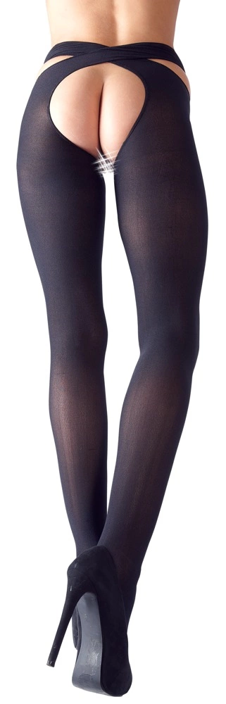 Cottelli Legwear kojinės su dirželiais, L/XL, juodos