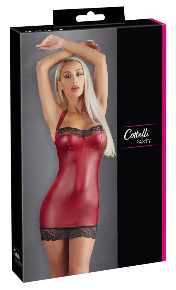 Cottelli Collection mini suknelė su nėriniais ir kaklo užsegimu, M