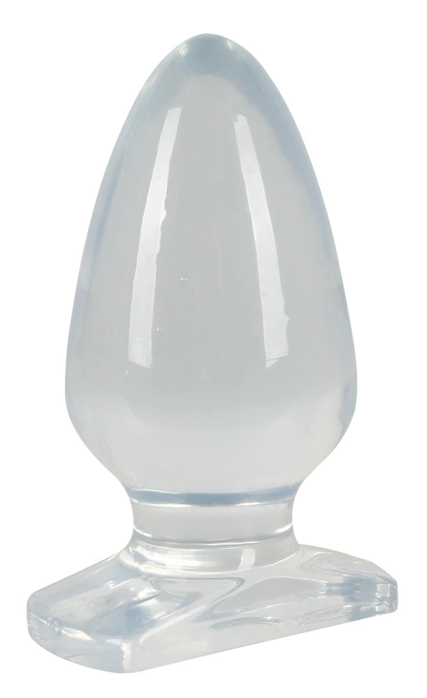 Crystal skaidrus kūginis analinis kaištis iš PVC