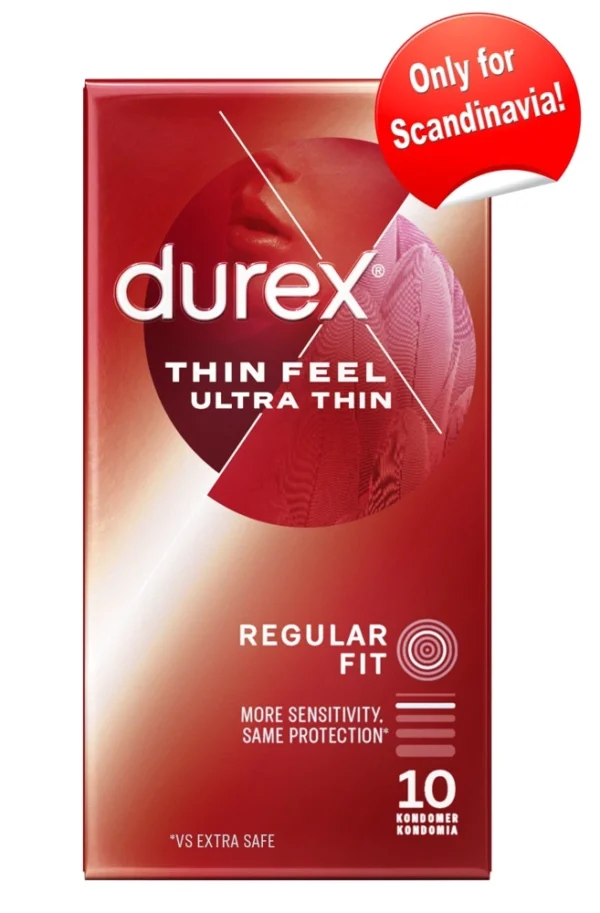 Durex Feel Thin prezervatyvai, 10 vnt.