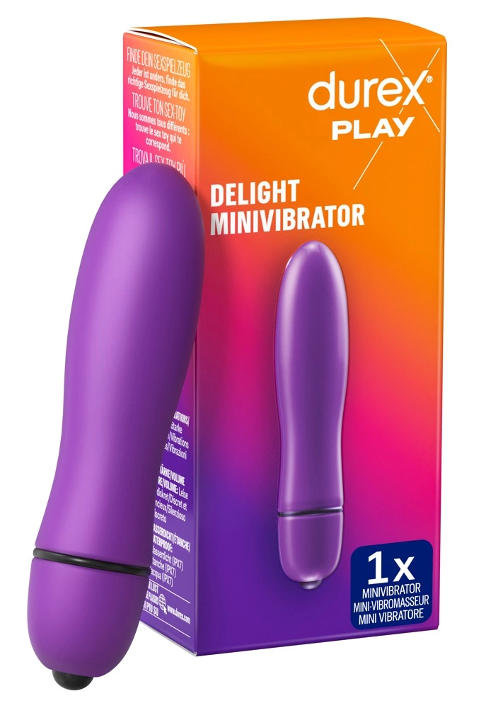 Durex Delight Mini kompaktiškas vibratorius, 9 cm, tylus