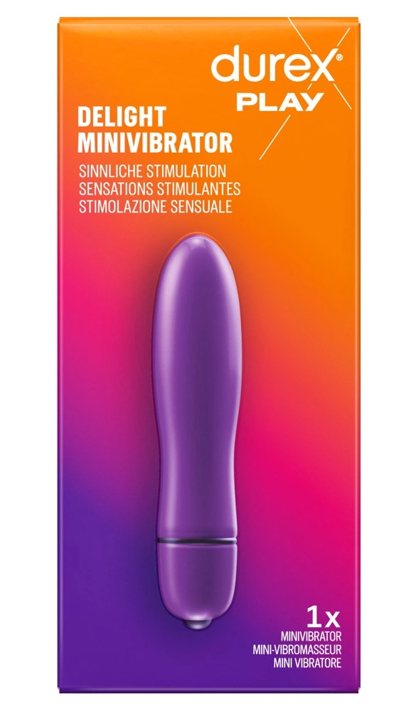 Durex Delight Mini kompaktiškas vibratorius, 9 cm, tylus