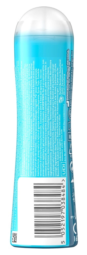 Durex Play Tingle šildantis ir vėsinantis lubrikantas vandens pagrindu, 50 ml