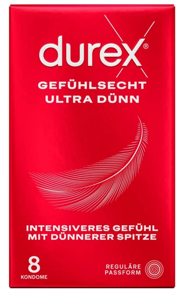 Durex Gefuhlsecht Ultra prezervatyvai, 8 vnt.