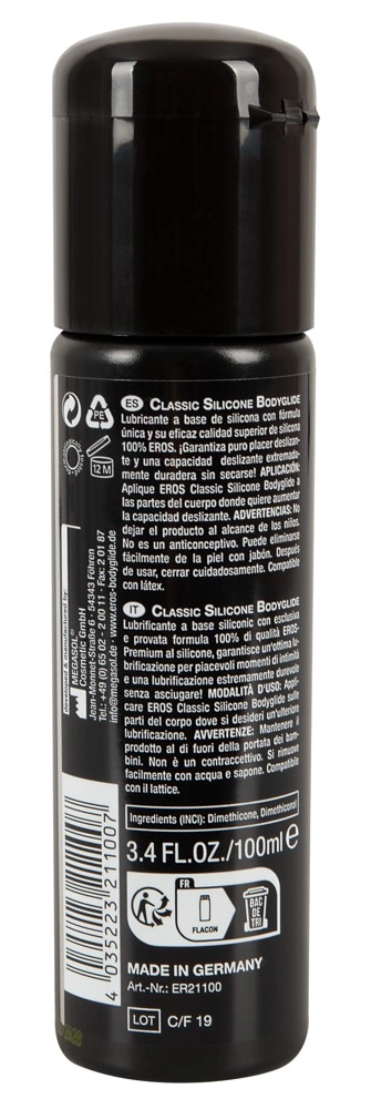 Eros lubrikantas silikono pagrindu, 250 ml