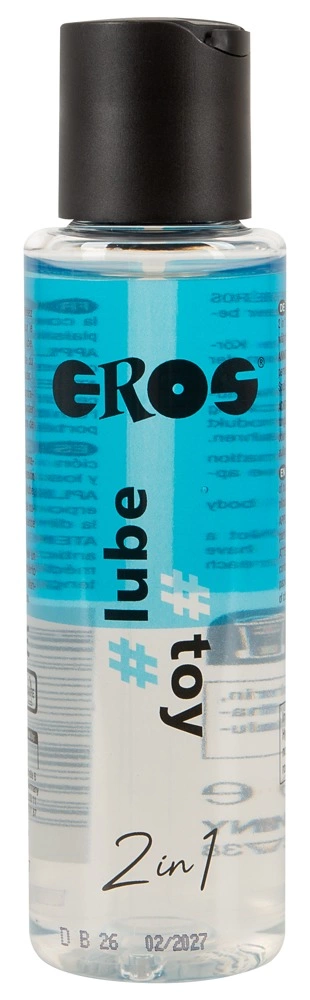 Eros 2in1 lubrikantas vandens pagrindu su pantenoliu žaislams, 100 ml