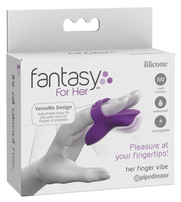 Fantasy For Her silikoninis vibratorius ant piršto, violetinis, 7,9 cm