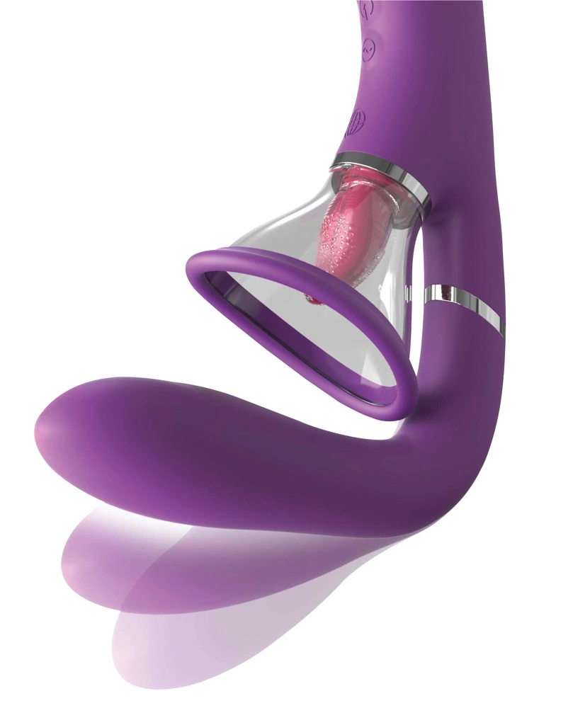 Fantasy For Her Ultimate Pleasure Pro G taško vibratorius su siurbimu ir liežuvėliu