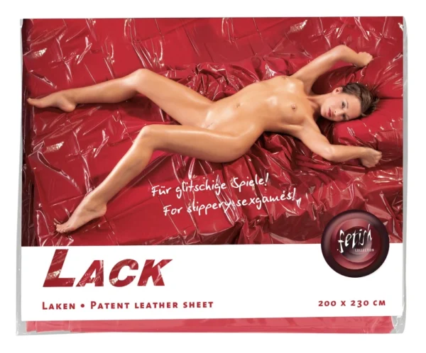 Fetish Collection vinilinė apsauginė paklodė, bordo, 200 x 230 cm
