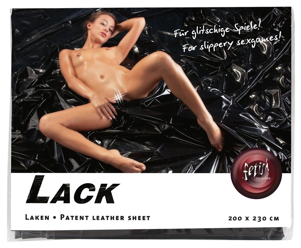 Fetish Collection vinilinė apsauginė paklodė, juoda, 200 x 230 cm