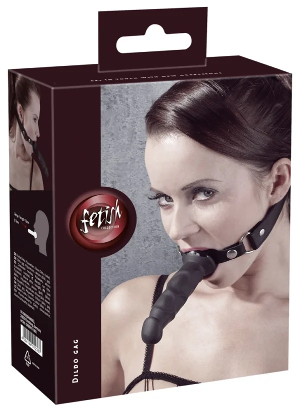 Fetish Collection burnos kamštis su silikoniniu antgaliu, 12 cm, juodas