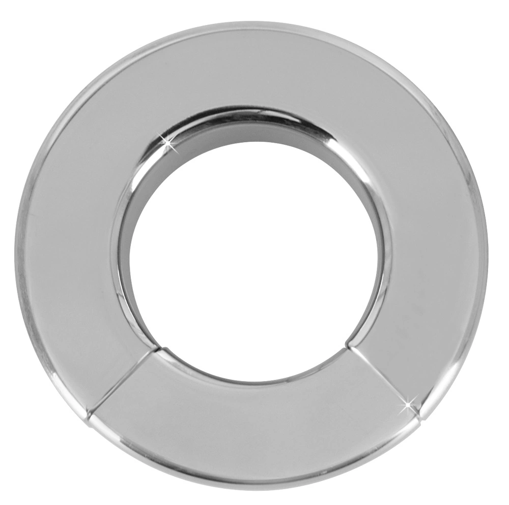 Fetish Collection magnetinis sėklidžių žiedas iš nerūdijančio plieno, 20 mm, sidabrinis