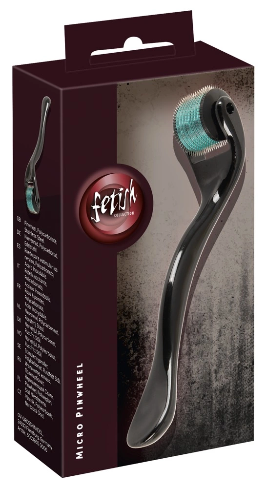 Fetish Collection Micro Pinwheel nerūdijančio plieno jutiminis volelis, 13,4 cm