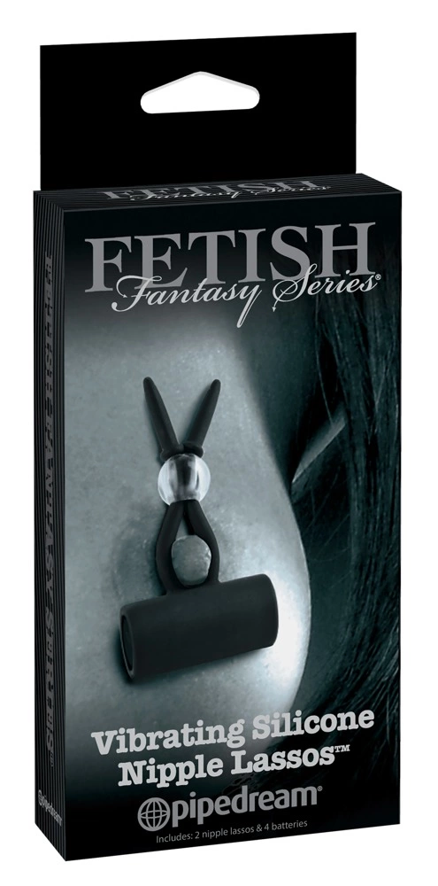 Fetish Fantasy vibruojančios spenelių kilpos iš silikono, juodos
