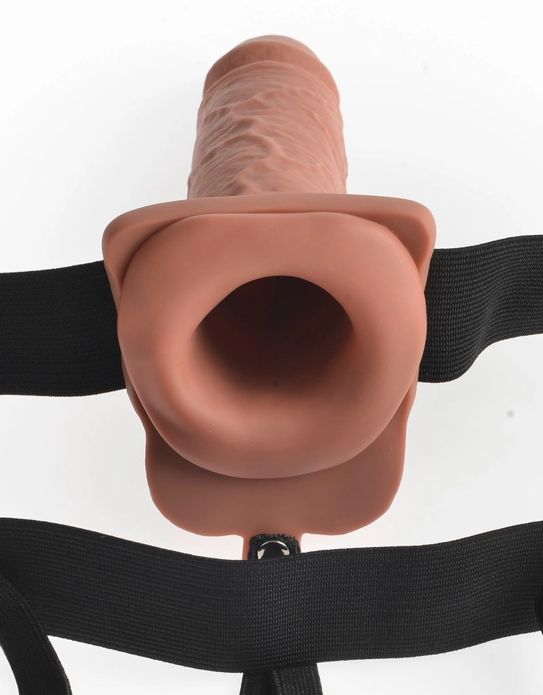 Fetish Fantasy Series tuščiaviduris vibruojantis strap-on su nuotolinio valdymo pulteliu