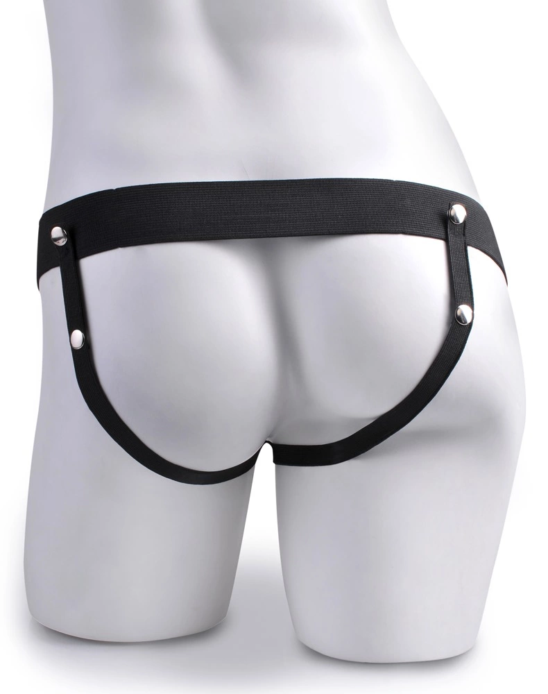 Fetish Fantasy Series tuščiaviduris vibruojantis strap-on su nuotolinio valdymo pulteliu
