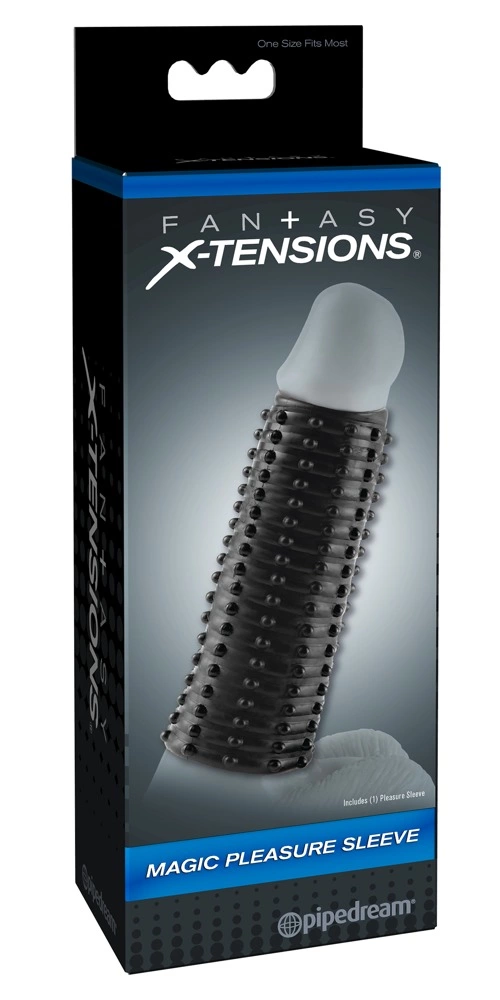 Fantasy X-TENSIONS penio antgalis su iškilimais iš TPR, 13,9 cm, juodas