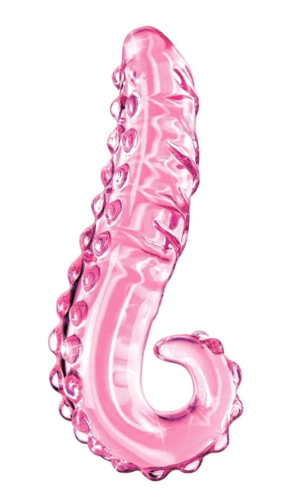 Icicles 24 stiklinis išlenktas dildo, 15,5 cm